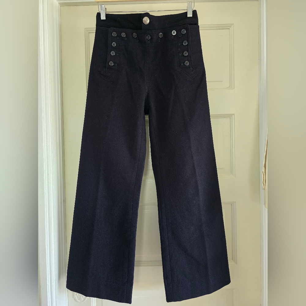 Vintage 60s/70s Wool Navy Sailor Uniform Trousers